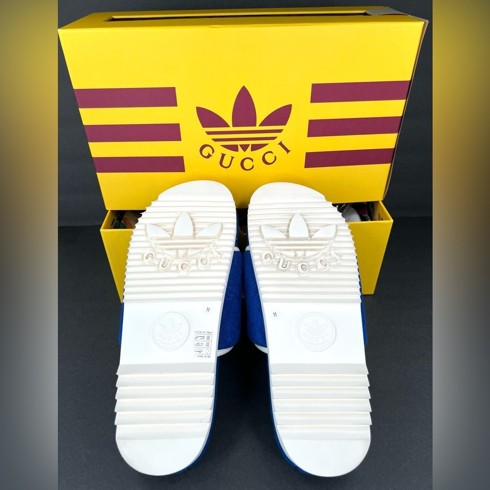 Gucci X Adidas GG Magic Sponge Demetra Vegan Logo Slide UK 11 - US 11.5 - EU 45 - Picture 9 of 13